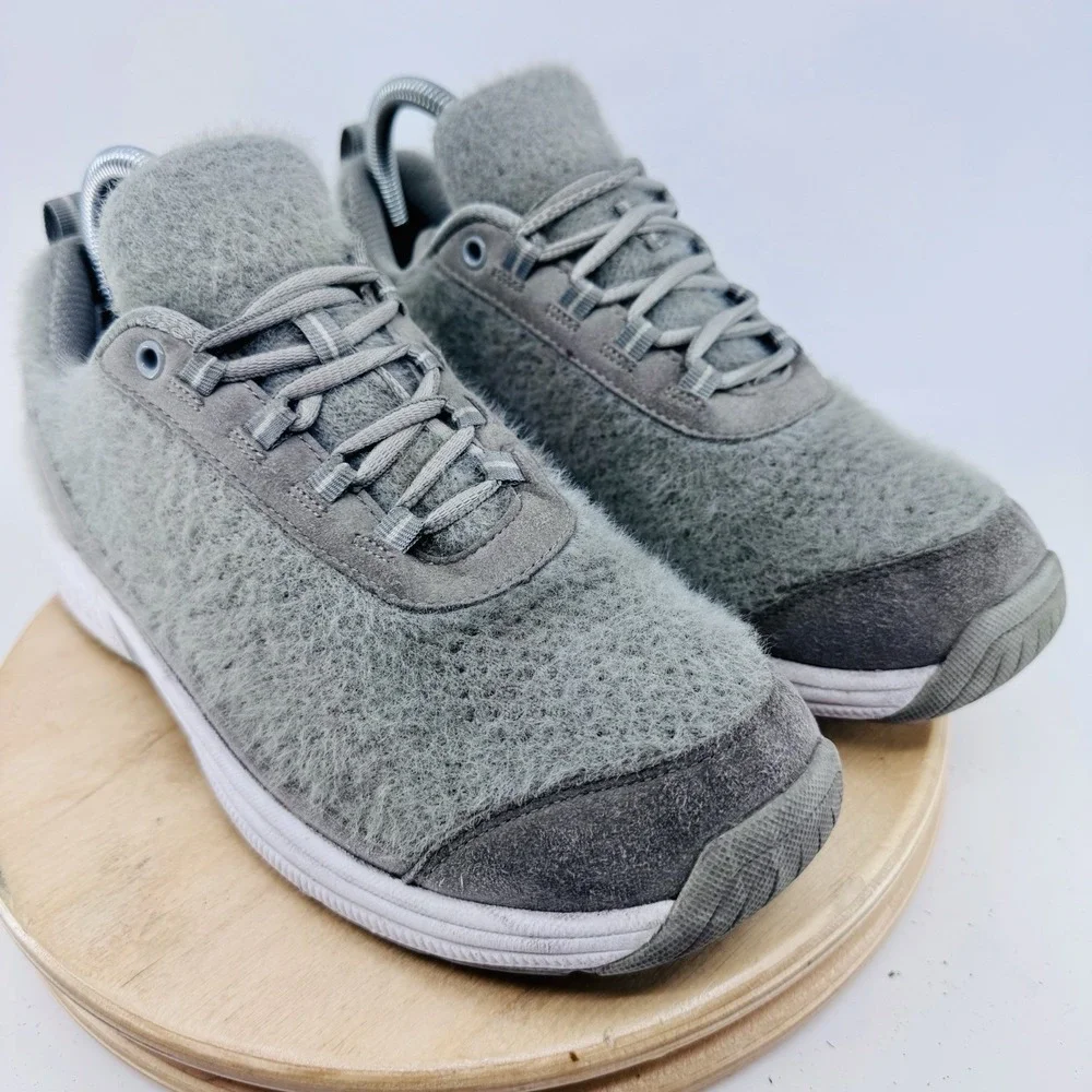Orthofeet Coral Wool Shoes Womens 8.5 Wide w Gray Orthopedic Walking Sneakers